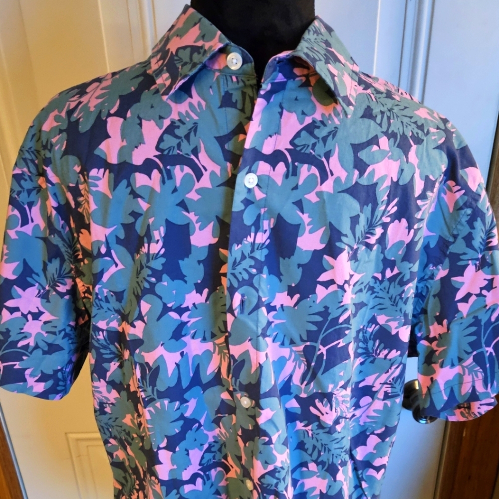 Bonobos Casual Button Down Shirt in Blue and Pink